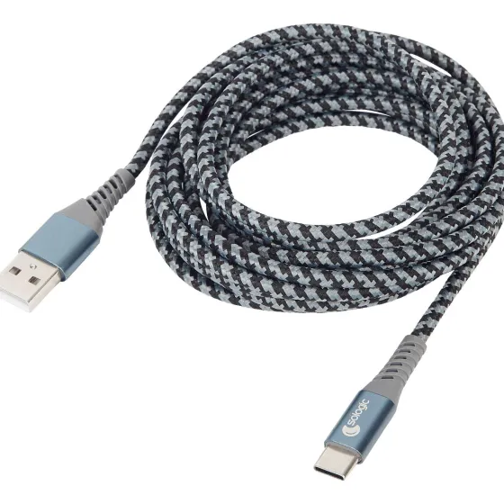 Kabels & Splitters>Sologic Laad- En Datakabel Usb-C Meerkleurig,Zwart