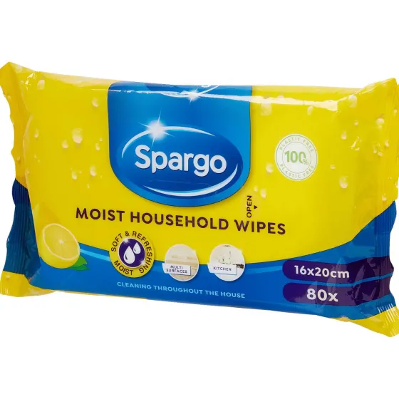 Schoonmaakartikelen>Spargo Vochtige Huishouddoekjes