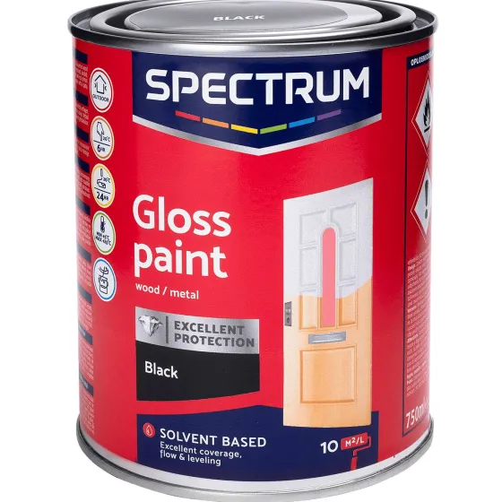 Verf>Spectrum Hoogglans Alkydlak Zwart