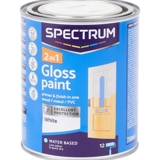 Verf>Spectrum 2-In-1 Hoogglans Verf Wit