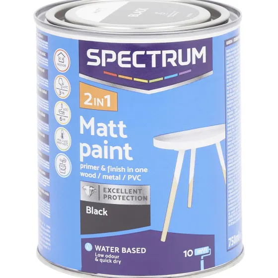 Verf>Spectrum 2-In-1 Matte Verf Zwart