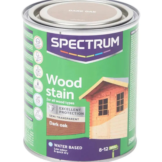 Verf>Spectrum Semi-Transparante Houtbeits Donker Eiken Bruin
