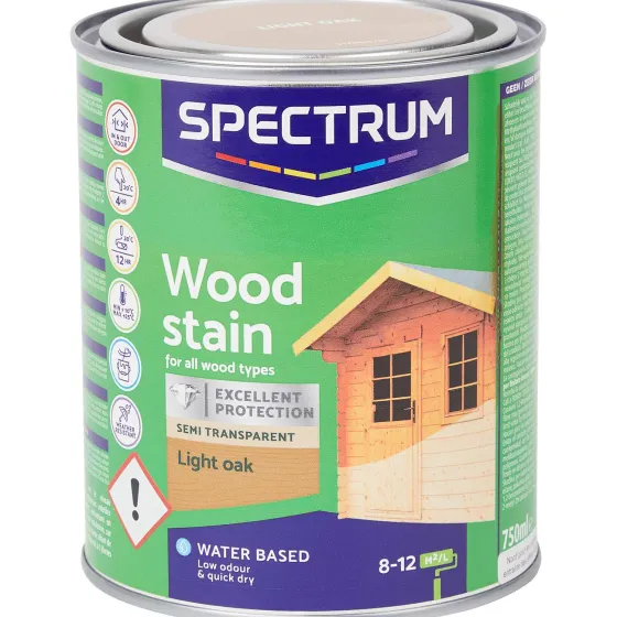 Verf>Spectrum Semi-Transparante Houtbeits Licht Eiken Bruin