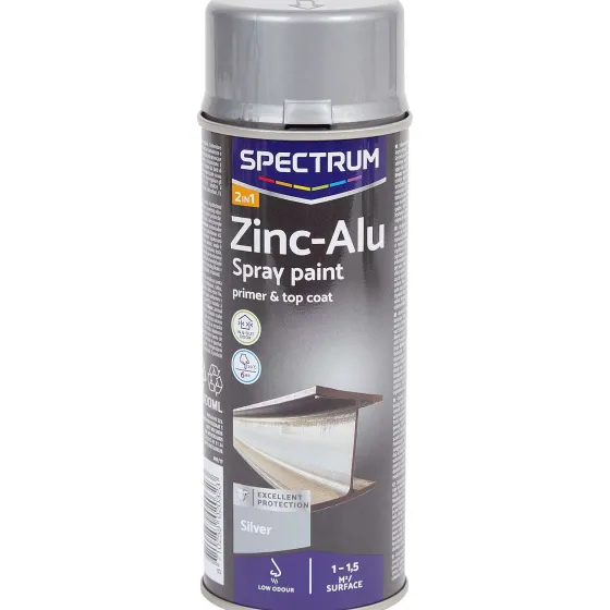 Verf>Spectrum Zink-Alu Spuitverf Zilver