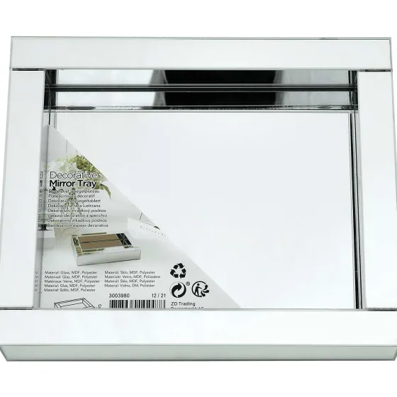 Woonaccessoires>Merk Spiegelplateau Zilver