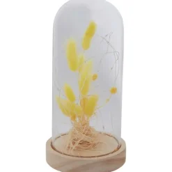 Woonaccessoires>Merk Stolp Met Droogbloemen En Licht Beige,Geel,Roze