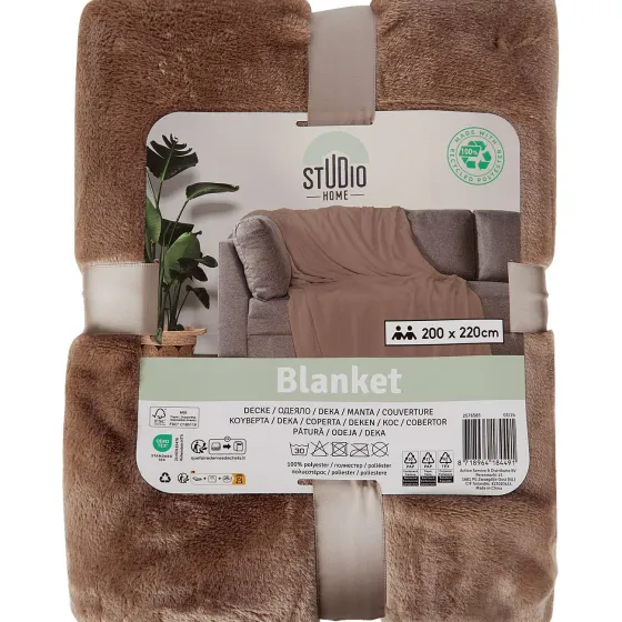 Plaids & Dekens>Studio Home Plaid Xl Beige,Bruin,Grijs,Groen,Roze