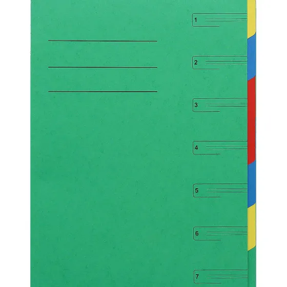 Mappen>Office Essentials Subjectmap A4 Blauw,Groen,Rood