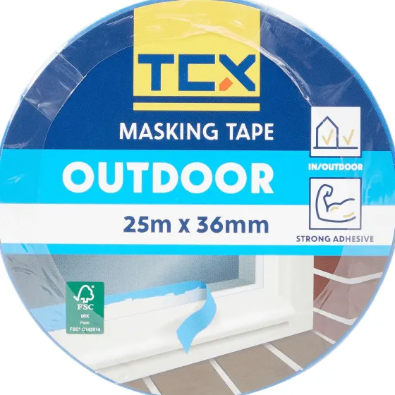 Verfbenodigdheden>TCX Afplaktape Voor Buiten Blauw
