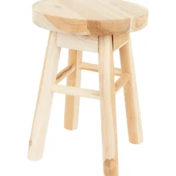Woonaccessoires>Studio Home Teakhouten Kruk Bruin