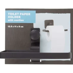 Badkamer & Toilet Accessoires>Cascata Toiletrolhouder Met Zuignap Zwart
