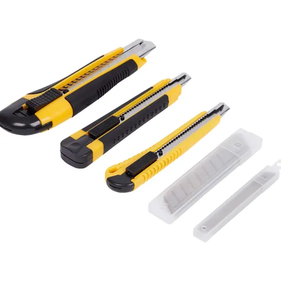 Gereedschap>Tools Afbreekmessenset Zwart,Geel