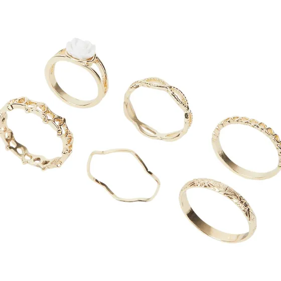 Horloges & Sieraden>Merk Trendz Ringenset Goud,Zilver