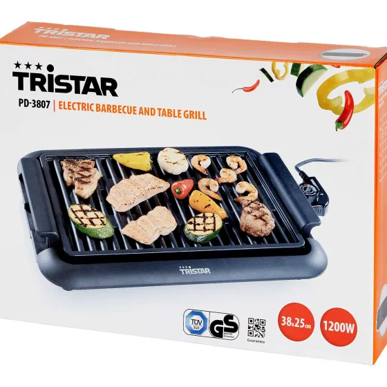 Bbq & Accessoires>Tristar Elektrische Barbecue En Tafelgrill Zwart