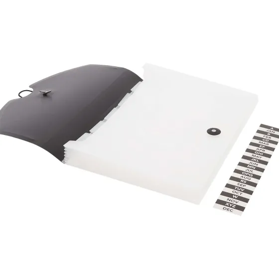 Mappen>Office Essentials 6-Vaks Opbergmap Blauw,Grijs,Groen,Zwart