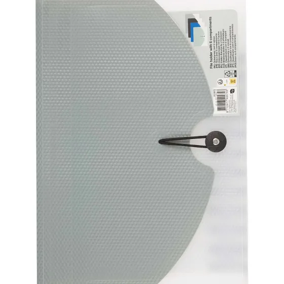 Mappen>Office Essentials 6-Vaks Opbergmap Blauw,Grijs,Groen,Zwart