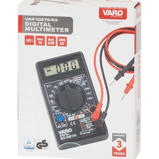 Gereedschap>Varo Digitale Multimeter Zwart
