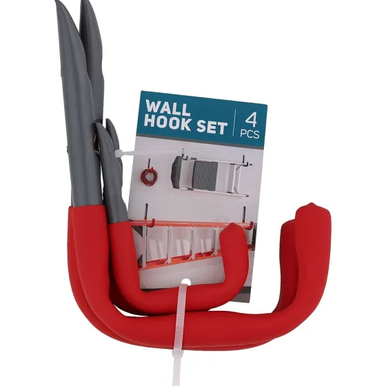 Gereedschap>FERM Wandhaken Grijs,Rood