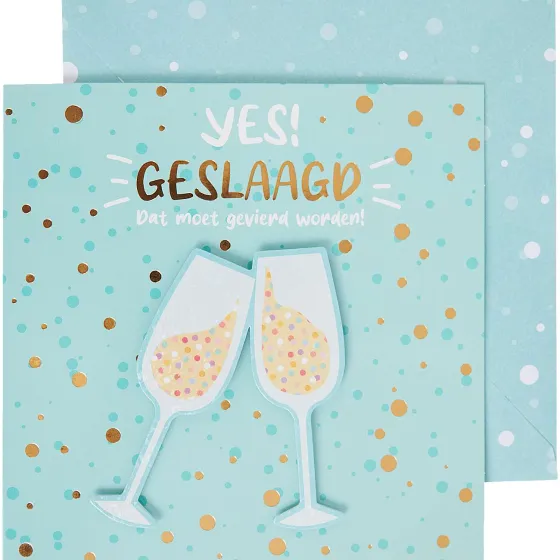 Kaarten>Office Essentials Wenskaart 'Geslaagd' Print