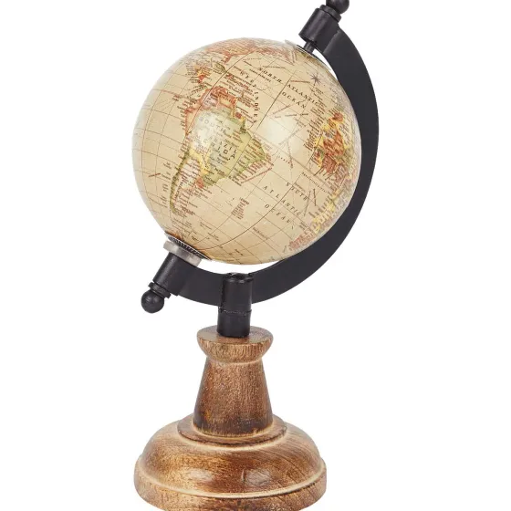 Woonaccessoires>Merk Wereldbol Op Mangohouten Voet Beige,Groen,Zwart