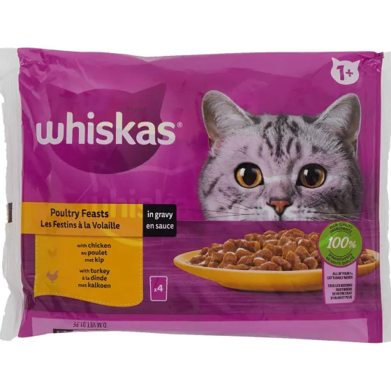 Dierenvoeding>Whiskas Maaltijdzakjes Gevogelte