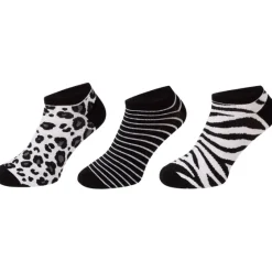 Beenmode>Ziki Sneakersokken Print,Grijs,Wit,Zwart