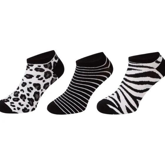 Beenmode>Ziki Sneakersokken Print,Grijs,Wit,Zwart